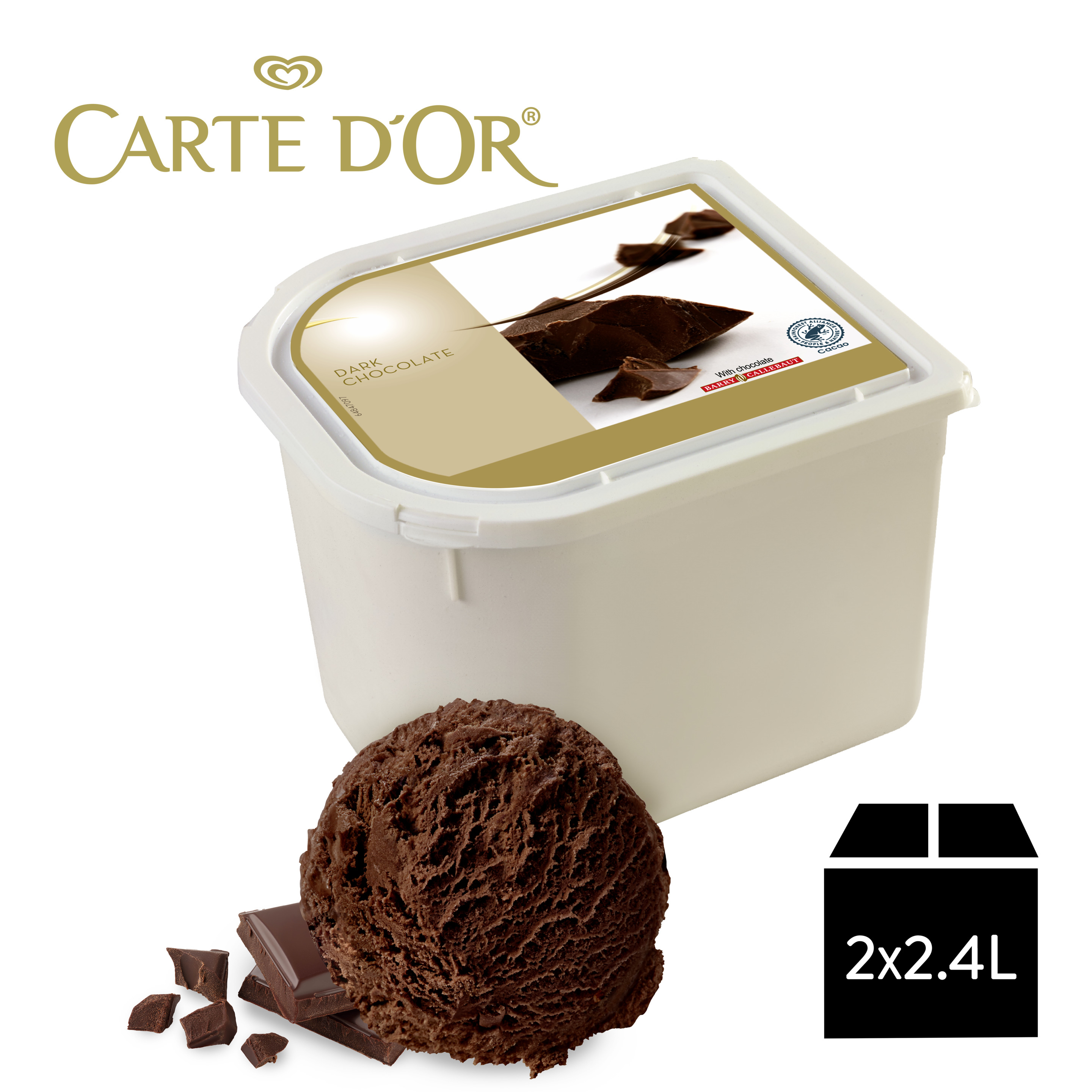 Carte D'Or dunkle Schokolade 2,4l Eiswanne
