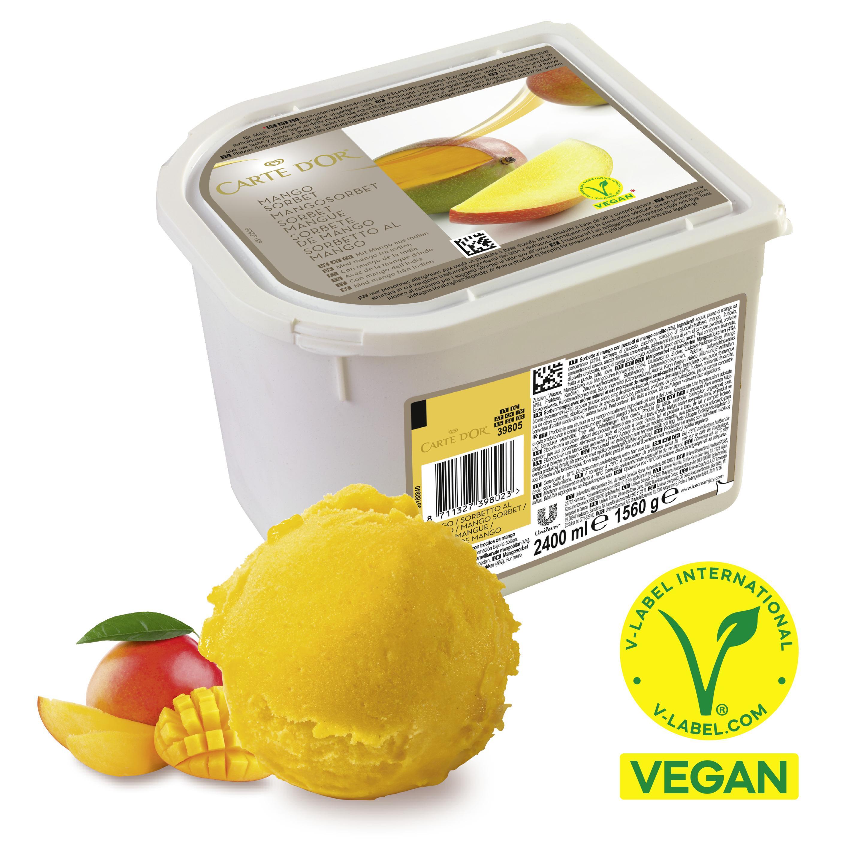 Carte D'Or Sorbet Mango 2,4l Eiswanne