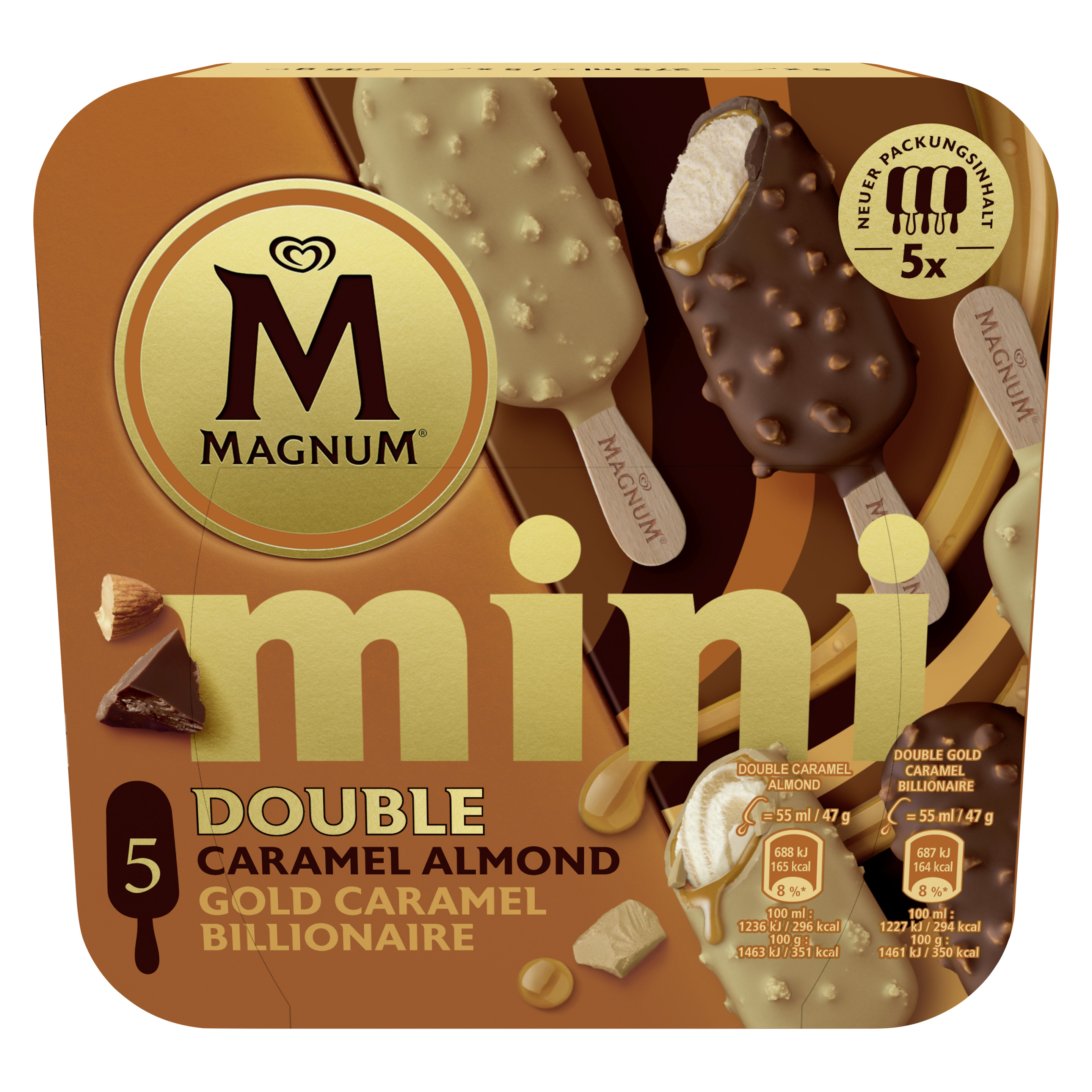 Magnum Mini Double Caramel Billionaire & Caramel Almond 275 ml