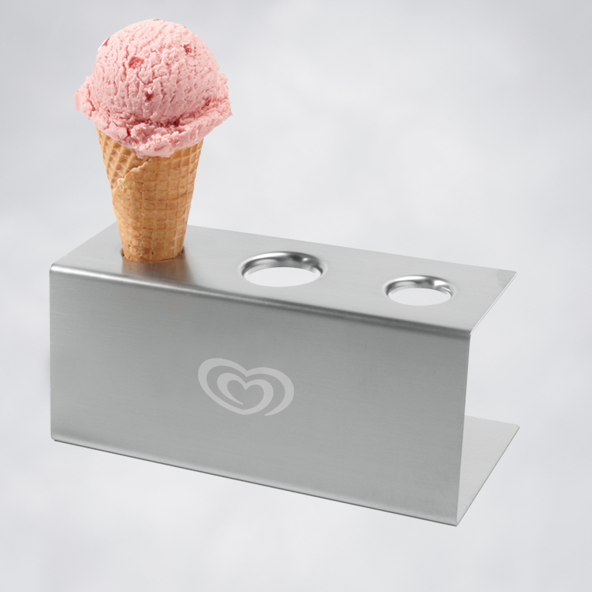 Waffeltütenhalter / Edelstahl