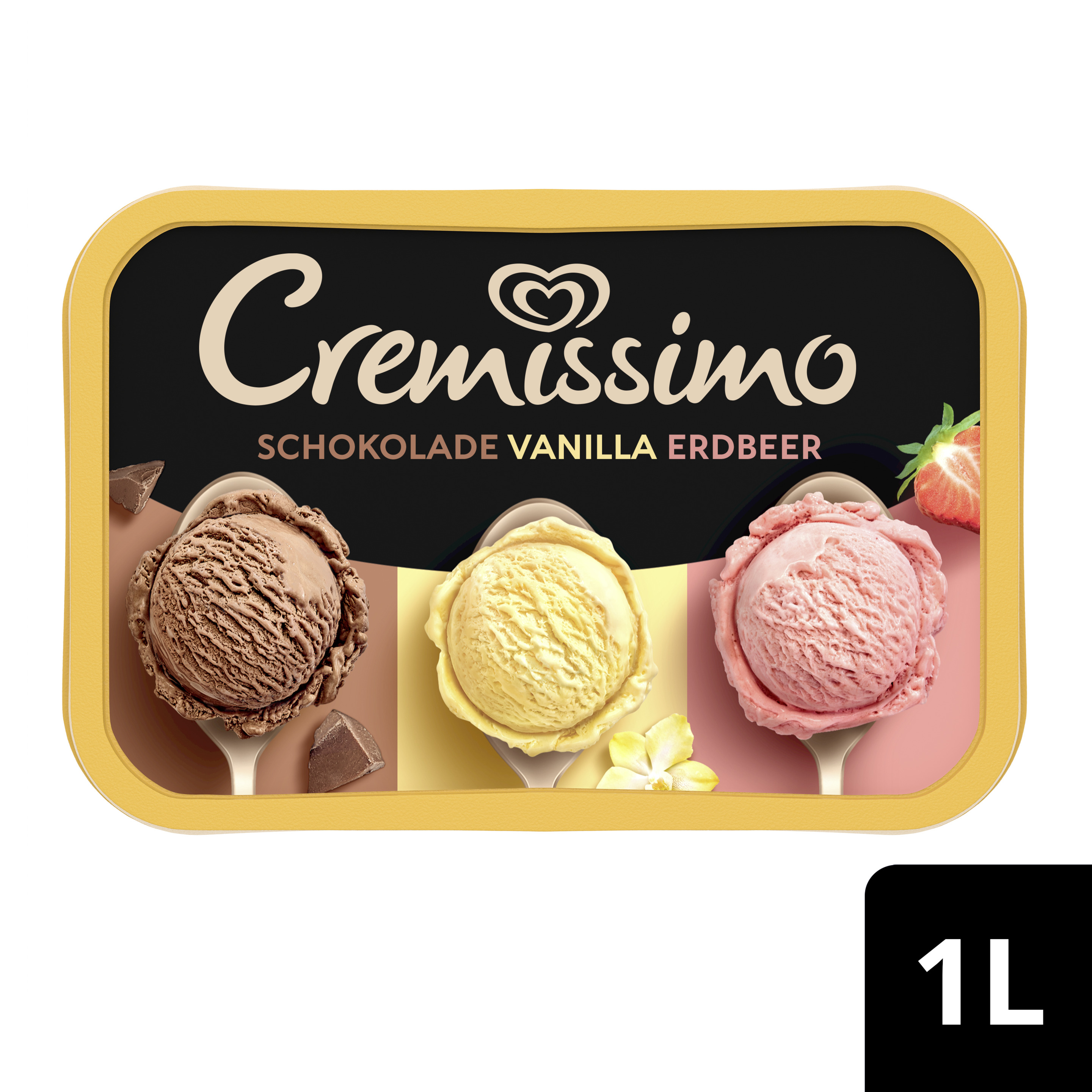 Cremissimo SchokoladeErdbeerVanille 1 l