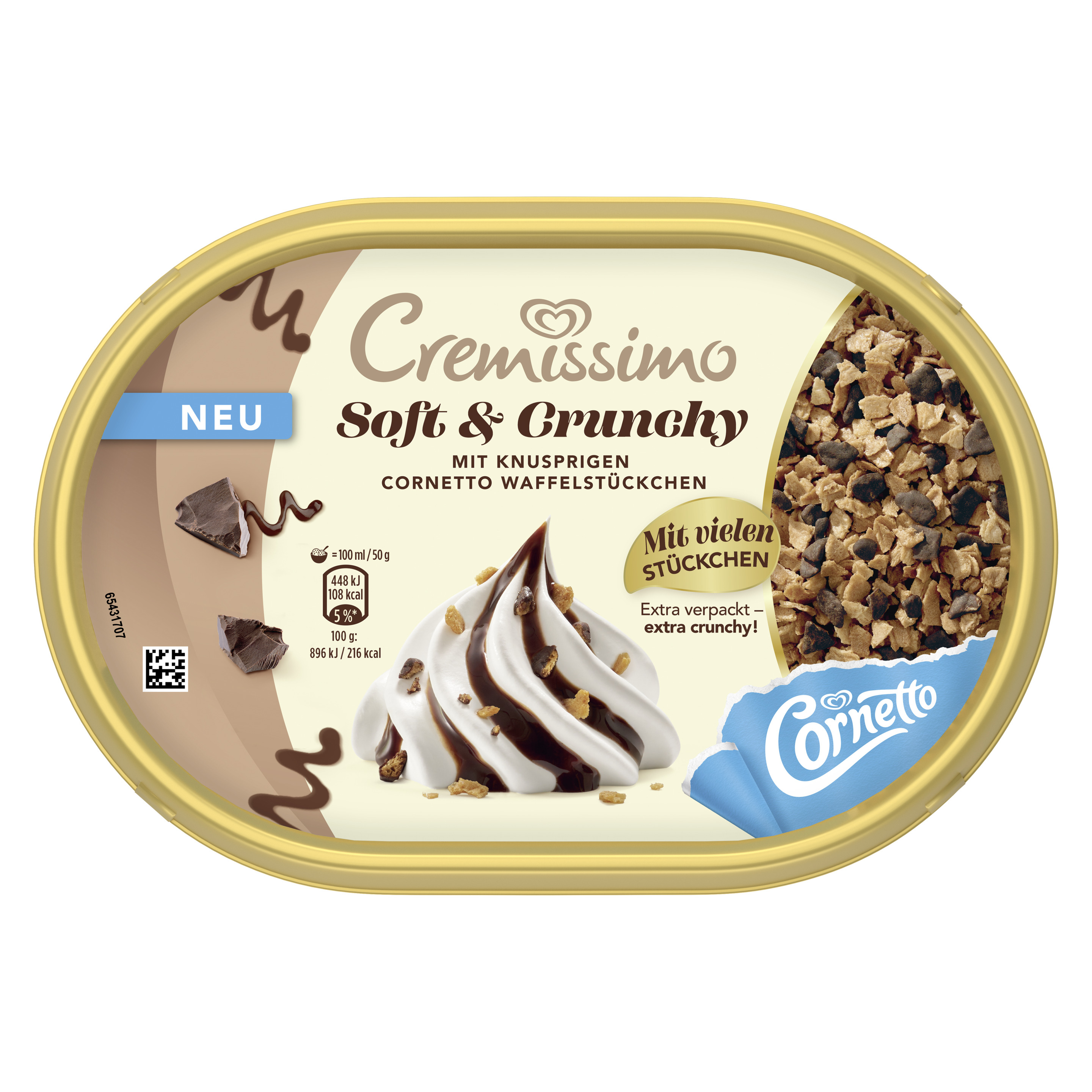 Cremissimo Soft & Crunch Chocolade 750ml