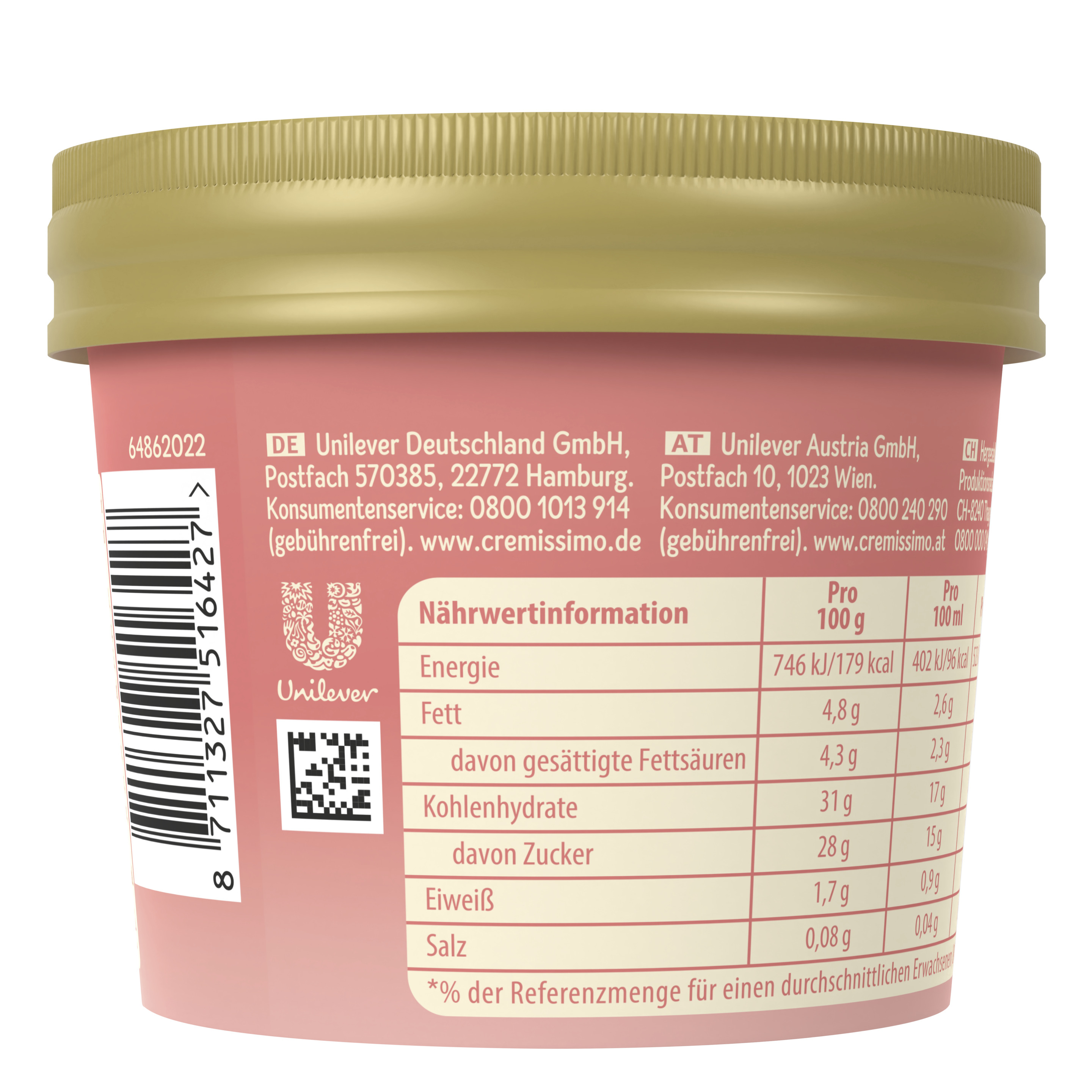 Cremissimo Vanille Erdbeer  130ml