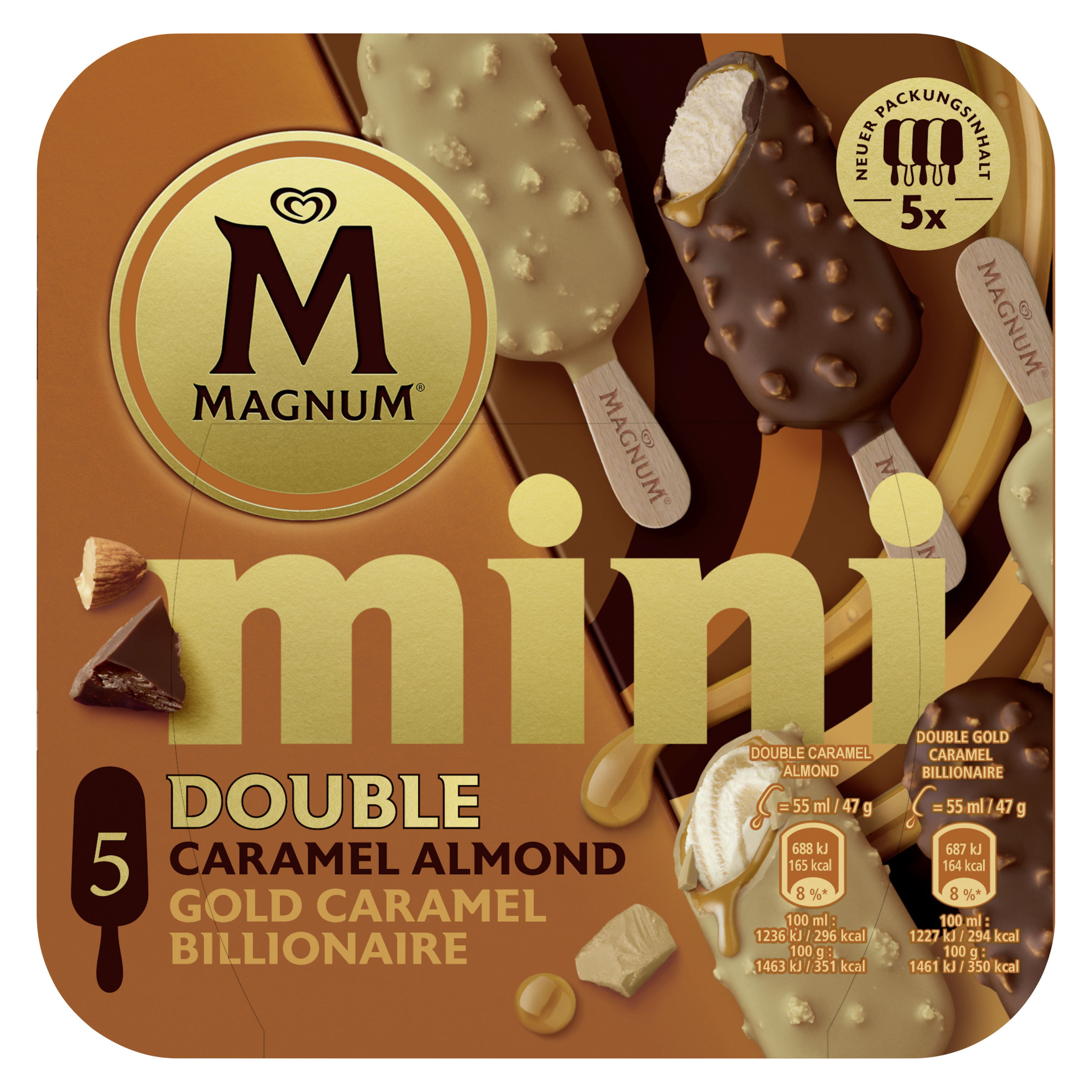 Magnum Mini Double Caramel Billionaire & Caramel Almond 275 ml