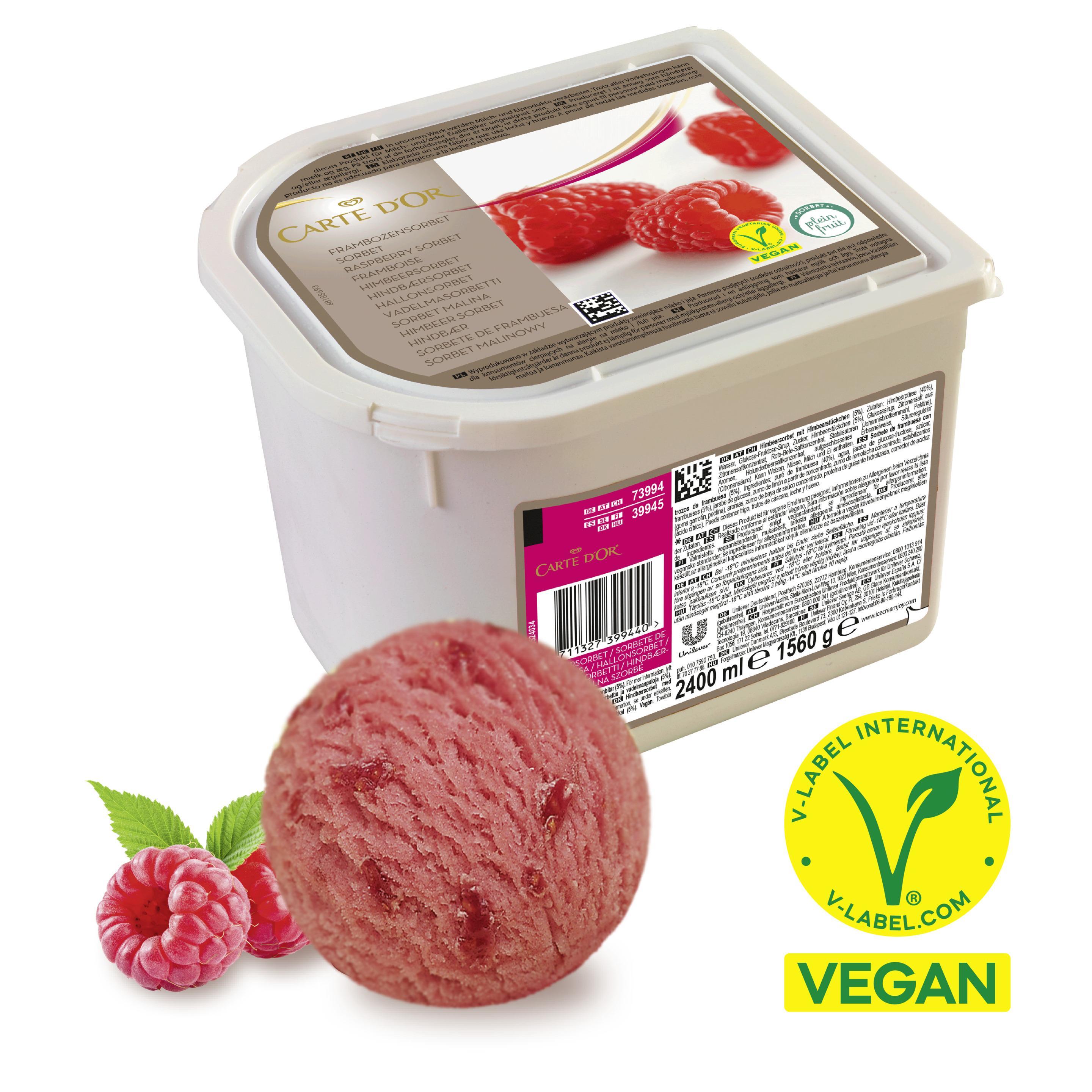 Carte D'Or Sorbet Himbeer 2,4l Eiswanne