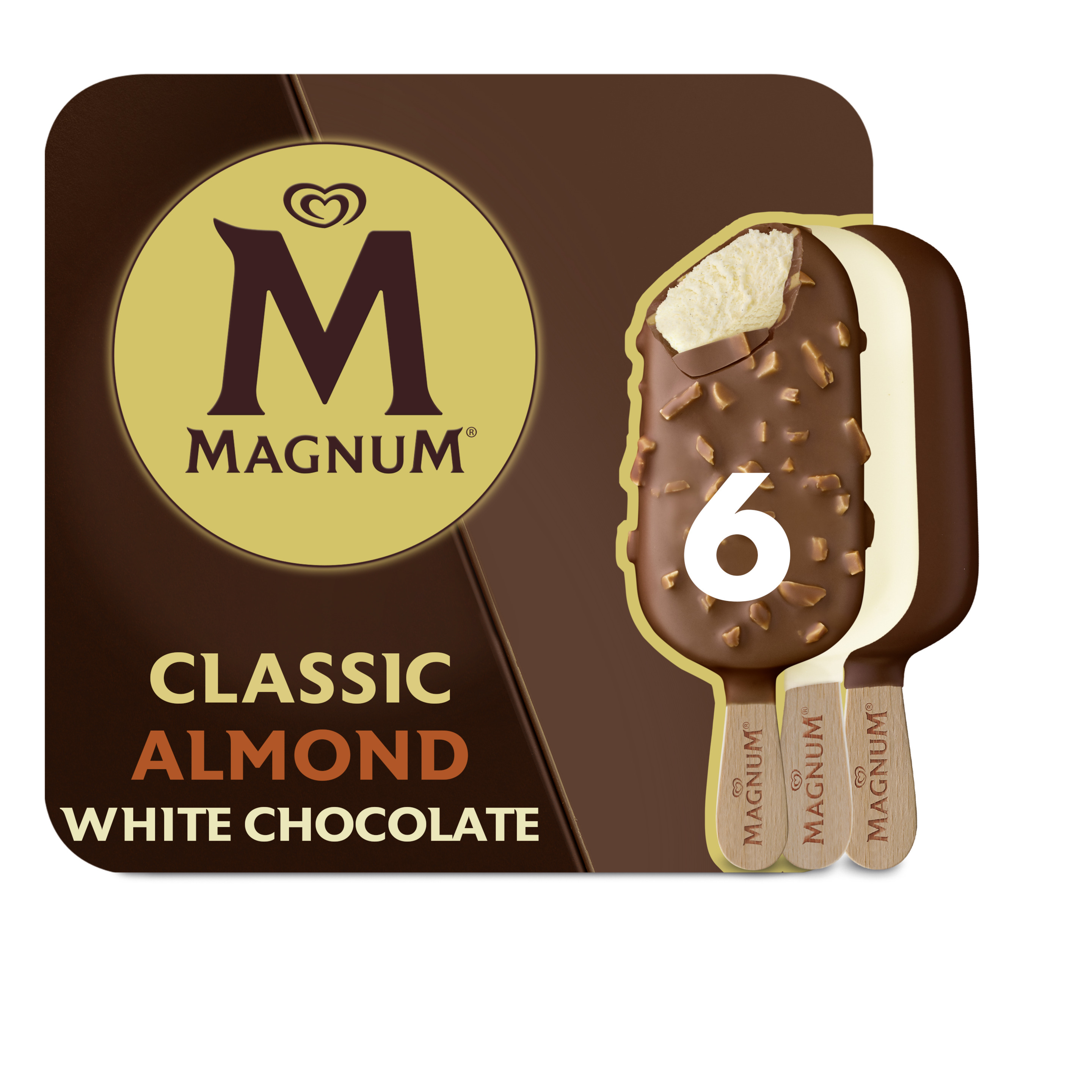 Magnum Classic Almond White 6MP 580 ml