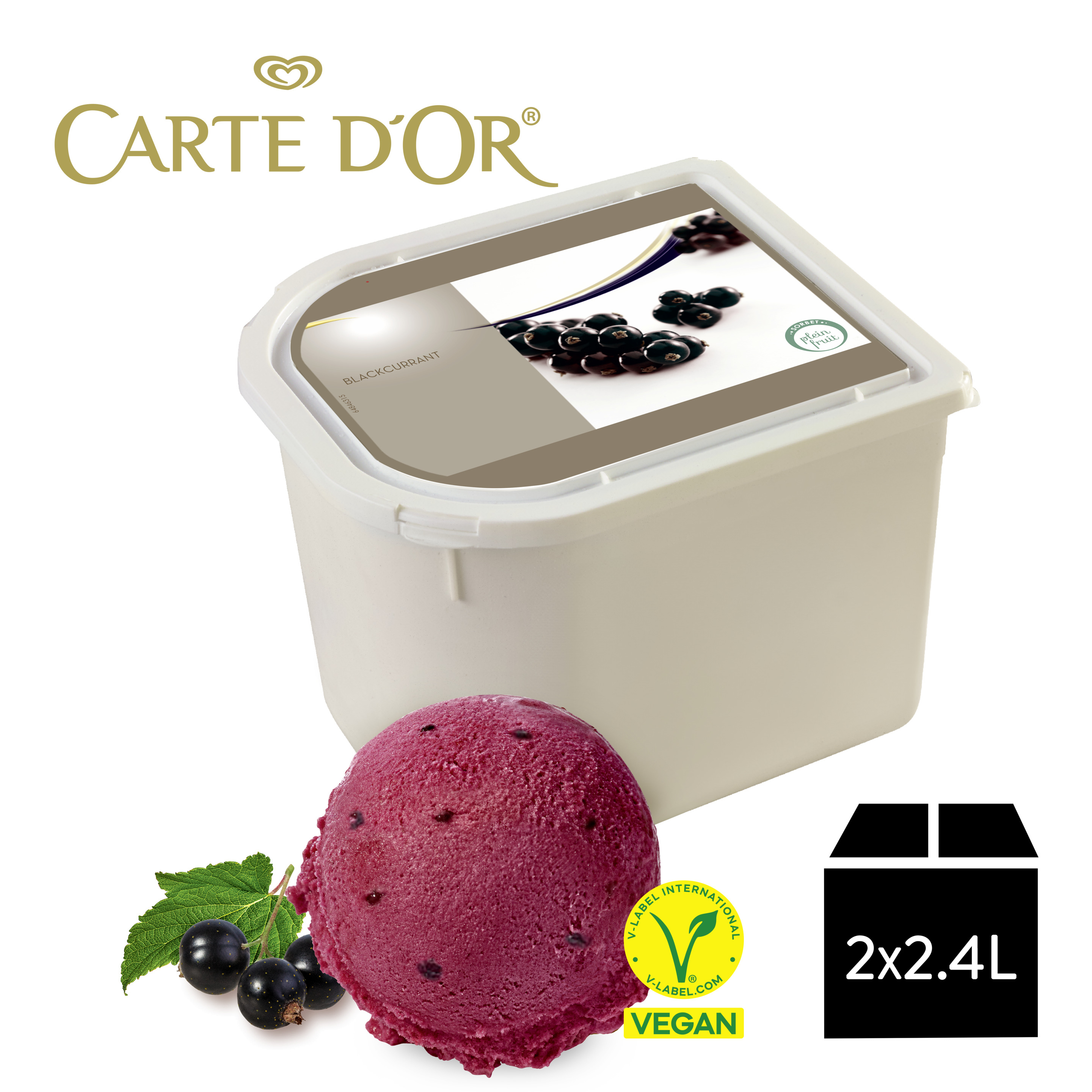 Carte D'Or Sorbet Cassis 2,4l Eiswanne