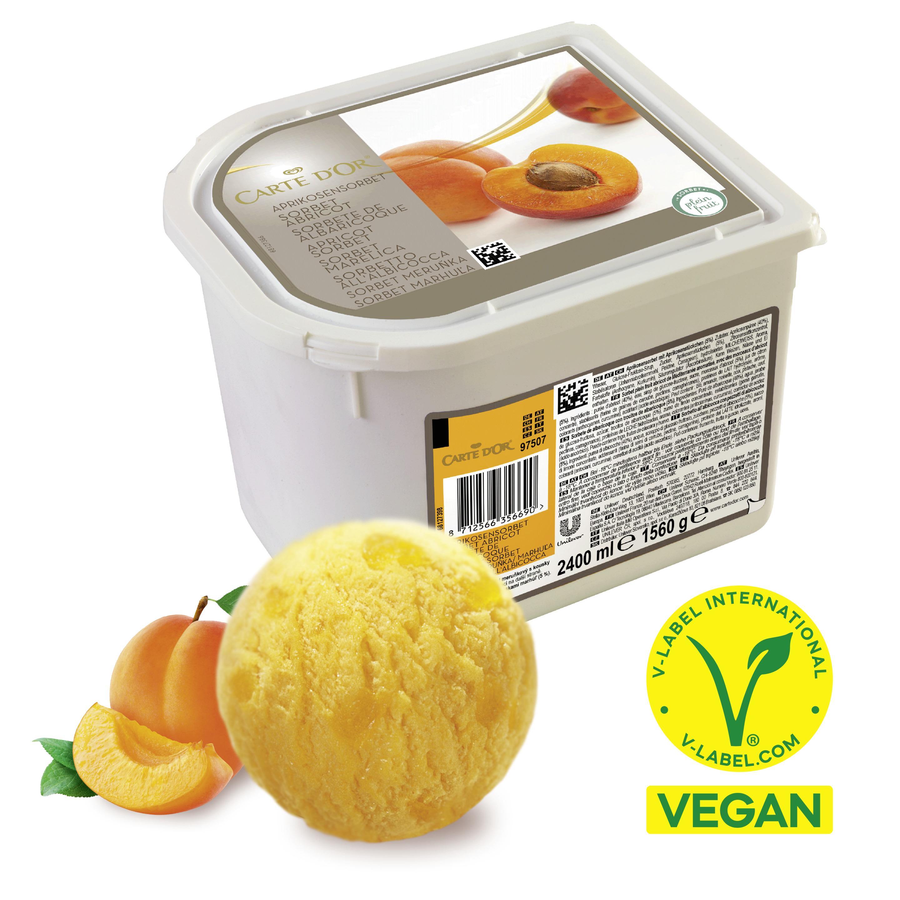 Carte D'Or Sorbet Aprikose 2,4l Eiswanne