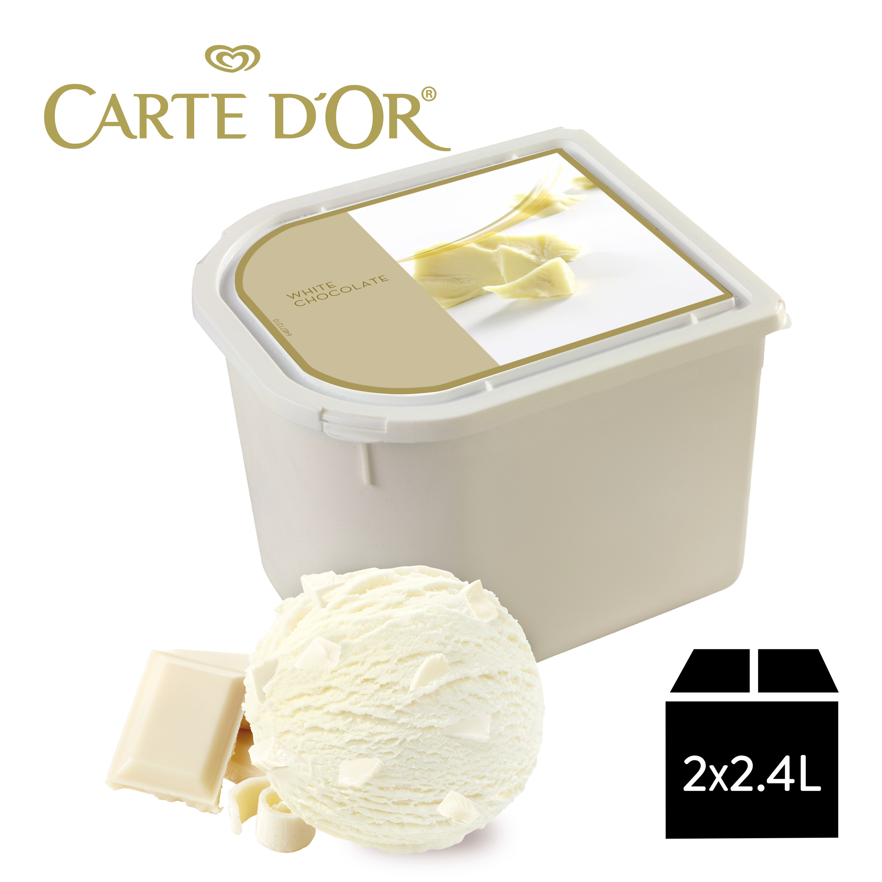 Carte D'Or Weiße Schokolade 2,4l Eiswanne