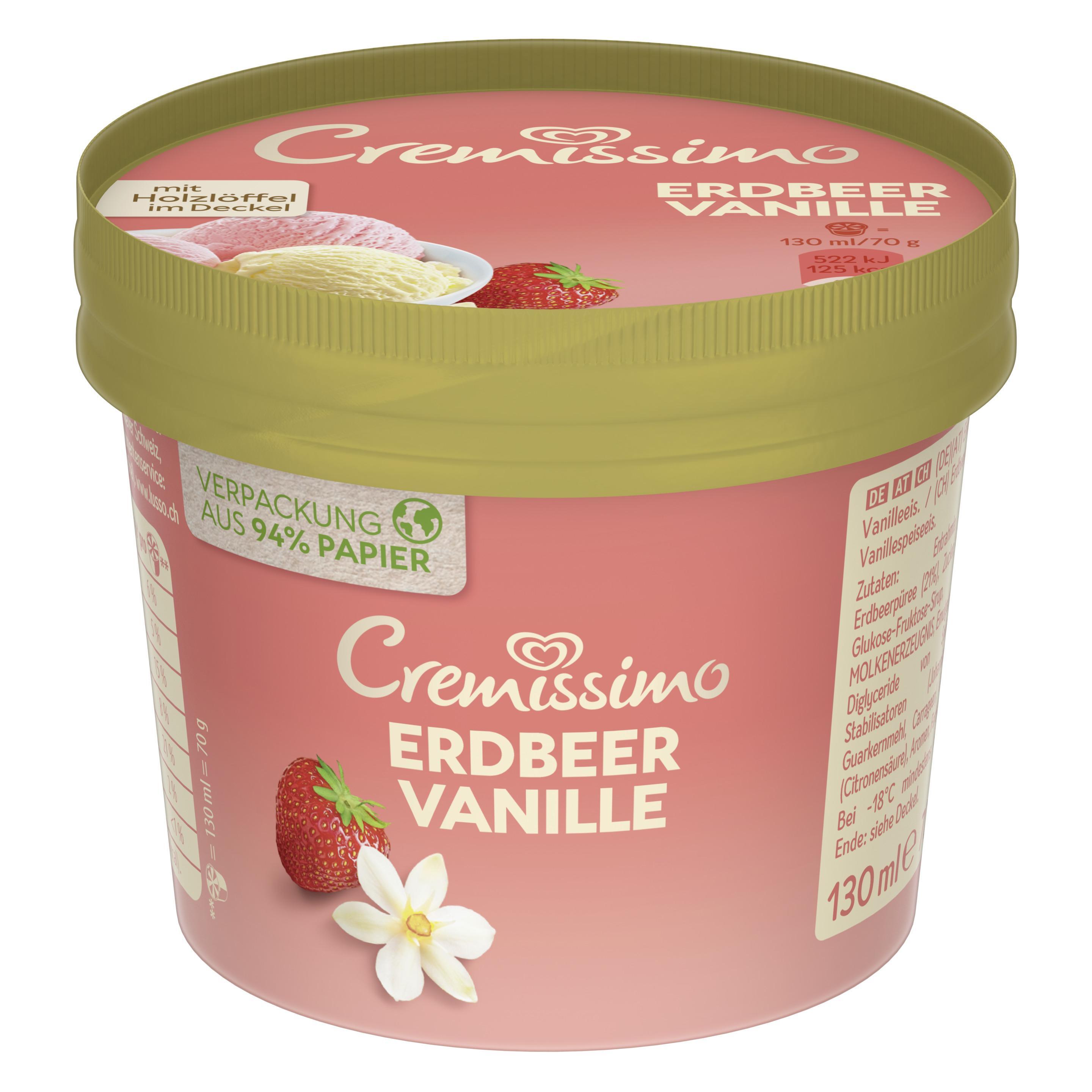 Cremissimo Vanille Erdbeer  130ml